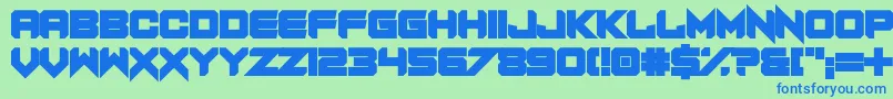 Czcionka Revenant – niebieskie czcionki na zielonym tle