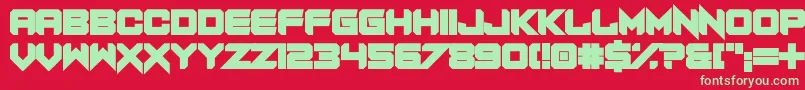 Revenant Font – Green Fonts on Red Background