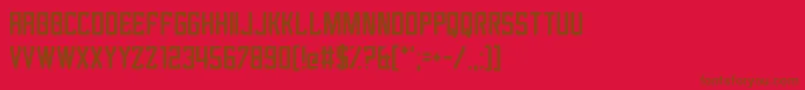 Revengeance Font – Brown Fonts on Red Background