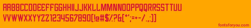 Revengeance Font – Red Fonts on Orange Background