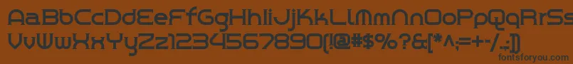 Chromeyellownf-fontti – mustat fontit ruskealla taustalla