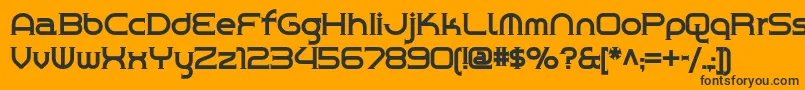 Chromeyellownf Font – Black Fonts on Orange Background