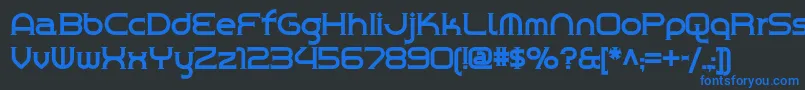 Chromeyellownf Font – Blue Fonts on Black Background