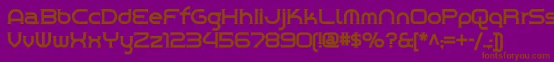 Chromeyellownf Font – Brown Fonts on Purple Background