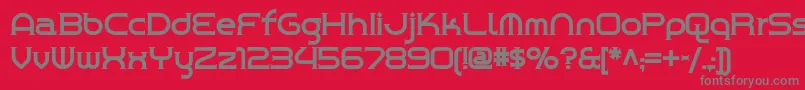 Chromeyellownf Font – Gray Fonts on Red Background