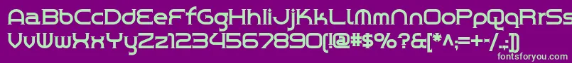 Chromeyellownf Font – Green Fonts on Purple Background