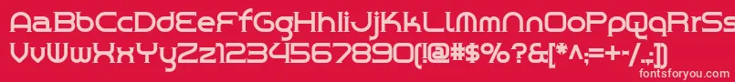 Chromeyellownf Font – Pink Fonts on Red Background