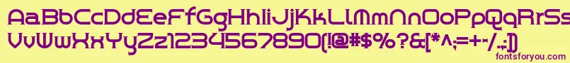 Chromeyellownf Font – Purple Fonts on Yellow Background