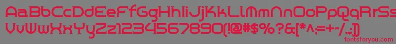 Chromeyellownf Font – Red Fonts on Gray Background