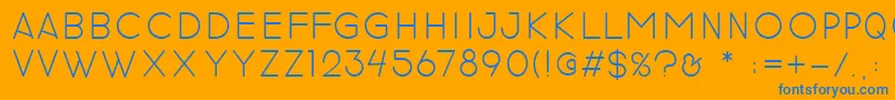 Шрифт revilo san – синие шрифты на оранжевом фоне
