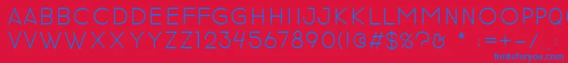 フォントrevilo san – 赤い背景に青い文字
