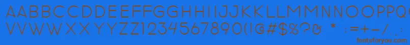 revilo san Font – Brown Fonts on Blue Background