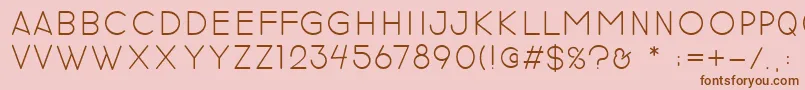 revilo san Font – Brown Fonts on Pink Background