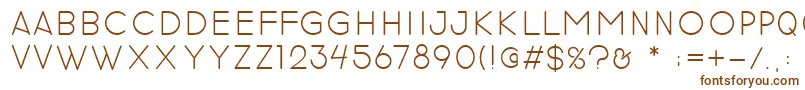 revilo san Font – Brown Fonts on White Background