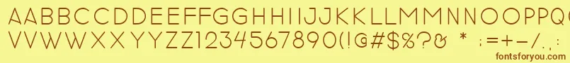 revilo san Font – Brown Fonts on Yellow Background
