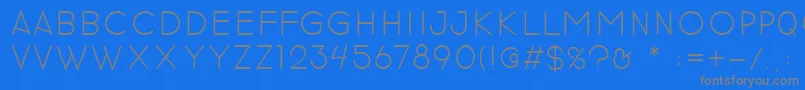 revilo san-Schriftart – Graue Schriften auf blauem Hintergrund