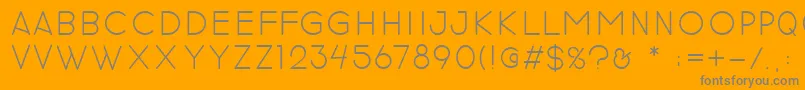 フォントrevilo san – オレンジの背景に灰色の文字