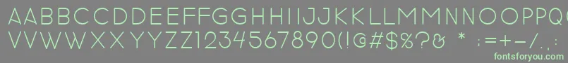 revilo san-Schriftart – Grüne Schriften auf grauem Hintergrund