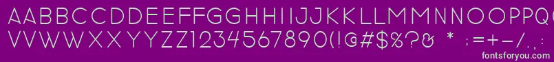 revilo san Font – Green Fonts on Purple Background