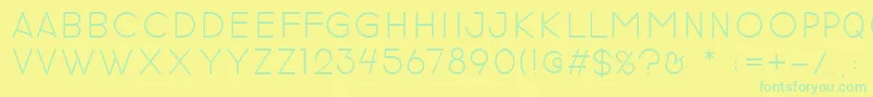 revilo san Font – Green Fonts on Yellow Background