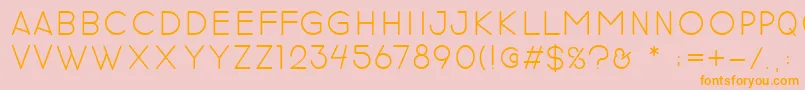 revilo san Font – Orange Fonts on Pink Background