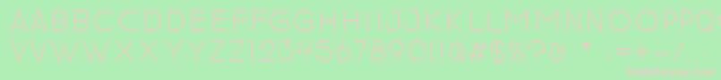 revilo san Font – Pink Fonts on Green Background