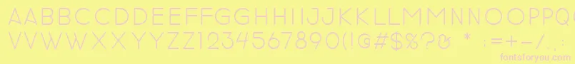 revilo san Font – Pink Fonts on Yellow Background