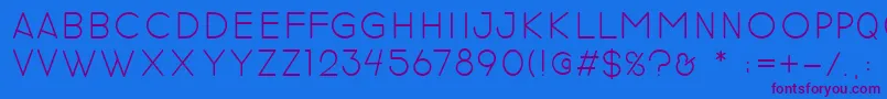 revilo san Font – Purple Fonts on Blue Background