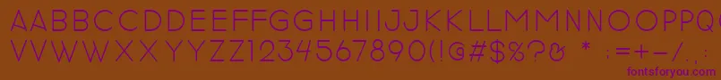 revilo san Font – Purple Fonts on Brown Background