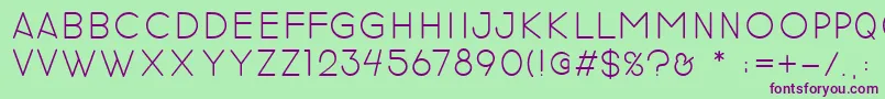 revilo san Font – Purple Fonts on Green Background
