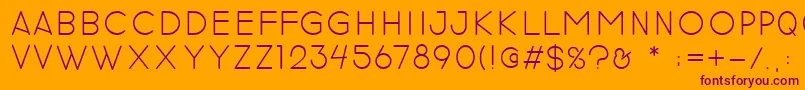 revilo san Font – Purple Fonts on Orange Background