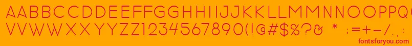 revilo san Font – Red Fonts on Orange Background