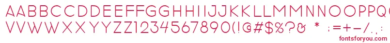 revilo san Font – Red Fonts on White Background