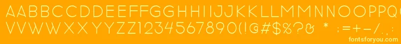 revilo san Font – Yellow Fonts on Orange Background