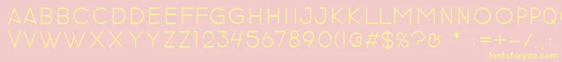 revilo san Font – Yellow Fonts on Pink Background