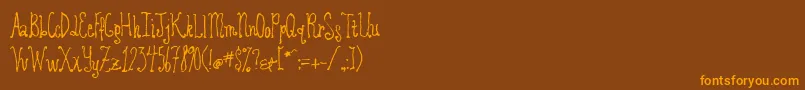 REVOD    Font – Orange Fonts on Brown Background