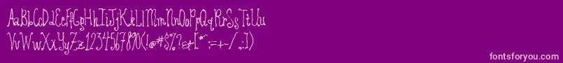 REVOD    Font – Pink Fonts on Purple Background