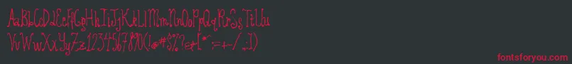 REVOD    Font – Red Fonts on Black Background