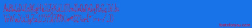 REVOD    Font – Red Fonts on Blue Background