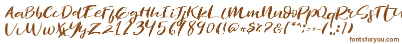 Шрифт Revolution Brush Font – коричневые шрифты на белом фоне