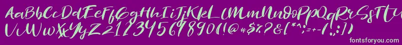 fuente Revolution Brush Font – Fuentes Verdes Sobre Fondo Morado