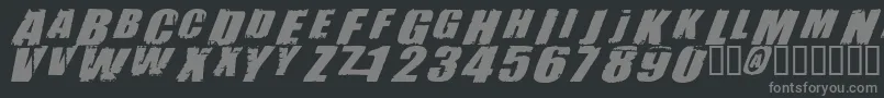 Fonte REVOLUTION – fontes cinzas em um fundo preto