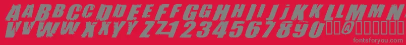 REVOLUTION Font – Gray Fonts on Red Background