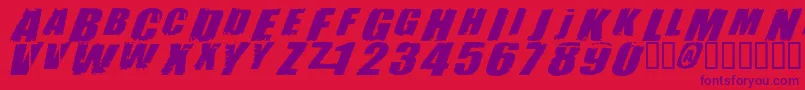 REVOLUTION Font – Purple Fonts on Red Background