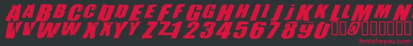 REVOLUTION Font – Red Fonts on Black Background