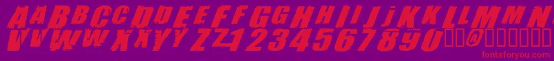 REVOLUTION Font – Red Fonts on Purple Background