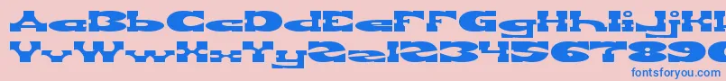 REVOLVER GUN Font – Blue Fonts on Pink Background