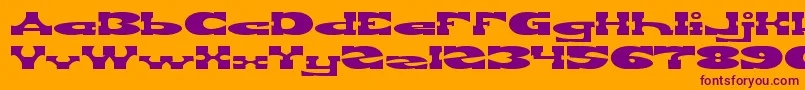 REVOLVER GUN Font – Purple Fonts on Orange Background