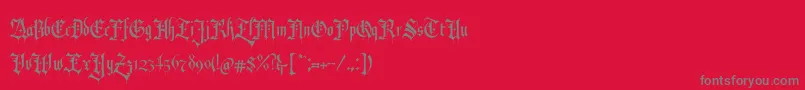 RevolverBlackletter Regular Font – Gray Fonts on Red Background