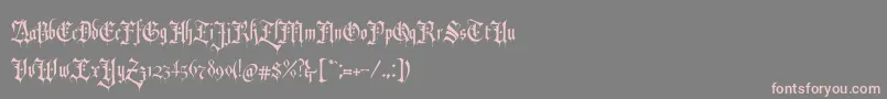 RevolverBlackletter Regular Font – Pink Fonts on Gray Background